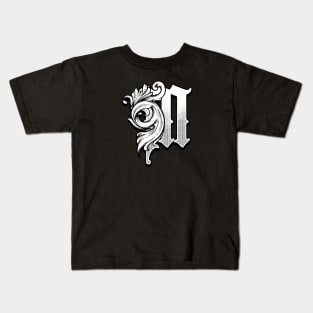 illustration of M font vintage style hand drawing design Kids T-Shirt